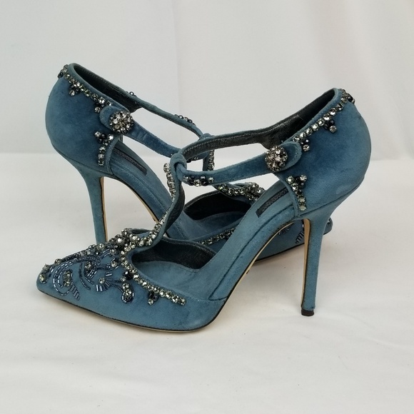 Dolce & Gabbana Shoes - Dolce Gabbana Crystal Stiletto Heels Pumps 38.5